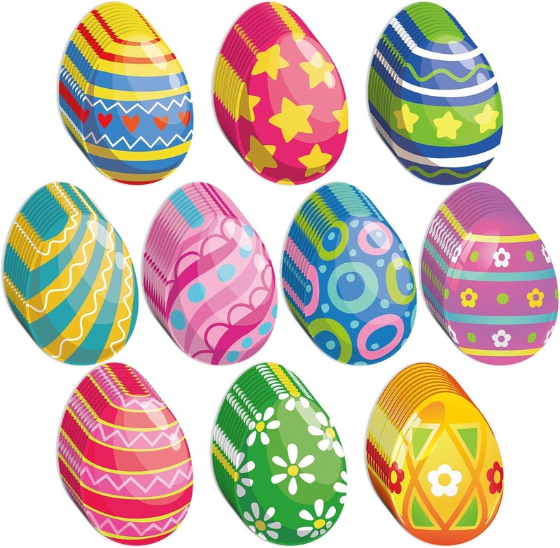 Zonon 90 Pcs Easter Eggs Cutouts Classroom Bulletin Board Decoration for Office Classroom Party Bulletin Board Wall Chalkboard Home Decor - Image 1
